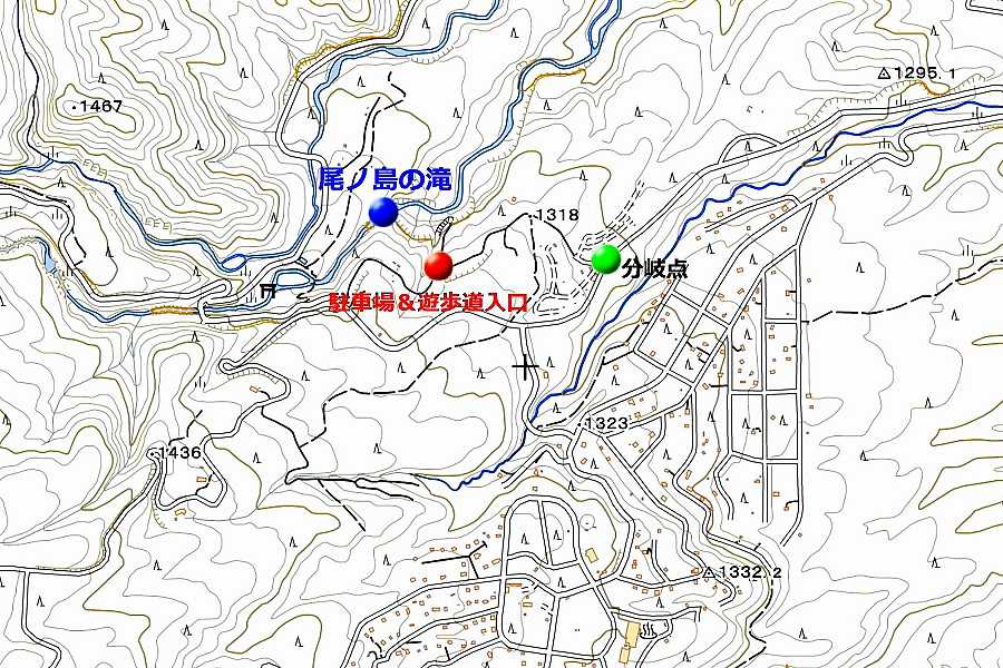 尾ノ島の滝　地形図